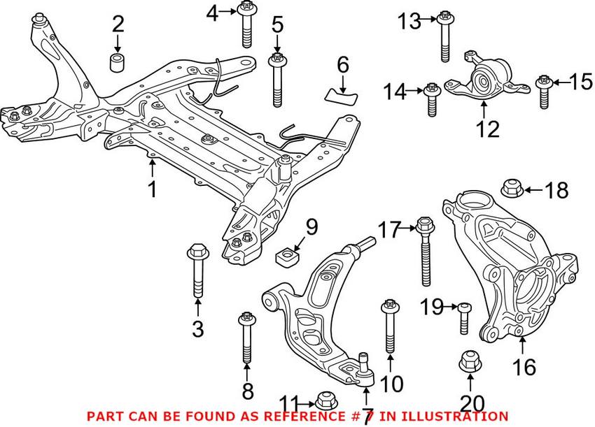 BMW Suspension Control Arm - Front Passenger Right 31126879844