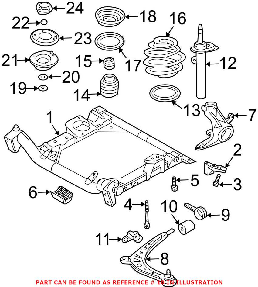 BMW Control Arm Bushing Set - Front 31129063163