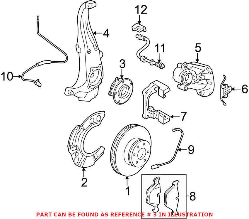 BMW Wheel Bearing and Hub Assembly - Front 31206868480