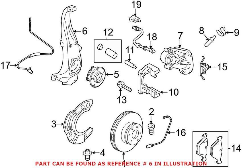 BMW Steering Knuckle - Front Passenger Right 31216777750