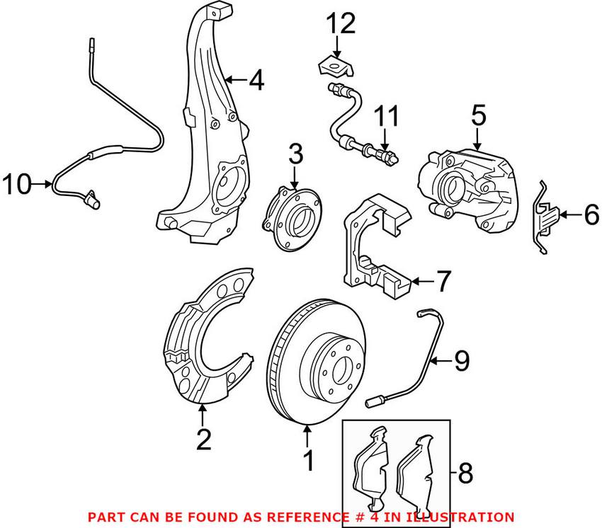 BMW Steering Knuckle - Front Driver Left 31216777751