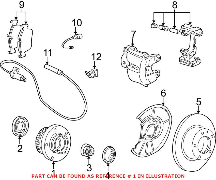 BMW Wheel Bearing and Hub Assembly - Front (139mm) 31226757024