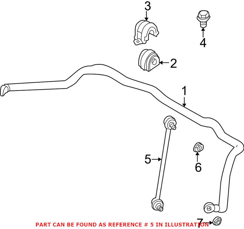 BMW Sway Bar End Link - Front Passenger Side 31303414300