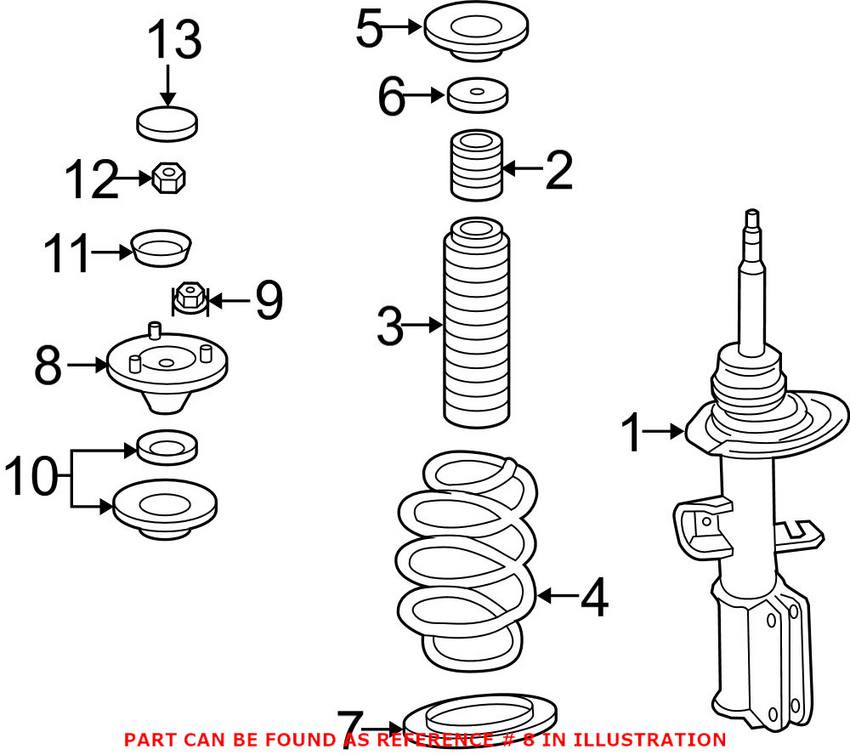 BMW Strut Mount - Front 31306779604