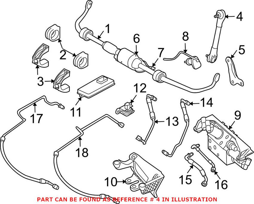 BMW Sway Bar End Link - Front Driver Side 31306781547