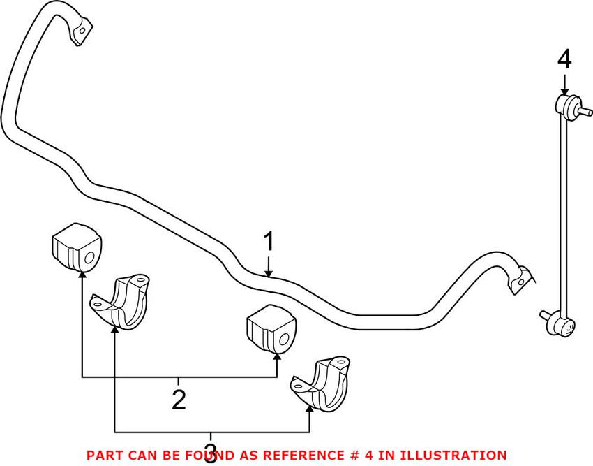 BMW Sway Bar End Link - Front Passenger Side 31306781550