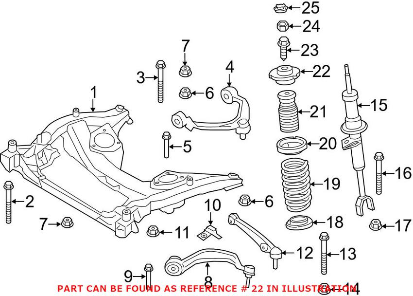 BMW Strut Mount - Front 31306795082