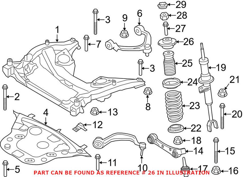 BMW Suspension Strut Mount - Front 31306850031