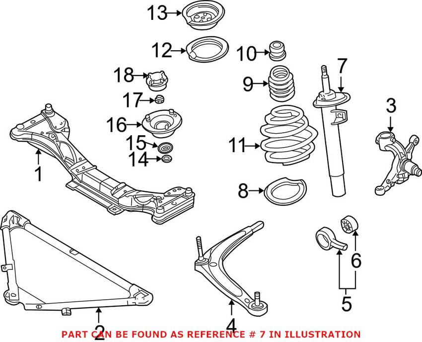 BMW Strut Assembly - Front Passenger Side (w/ Sport Suspension) 31316750792