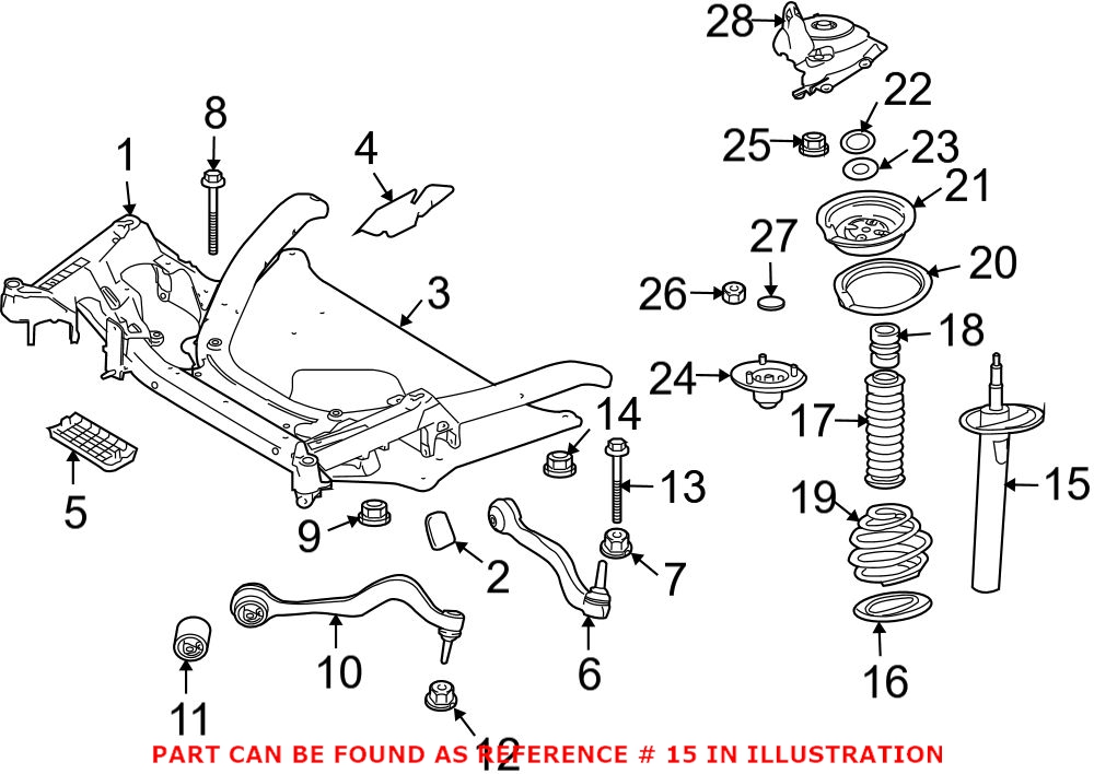 BMW Strut Assembly - Front Passenger Side (M Sport) 31316766998