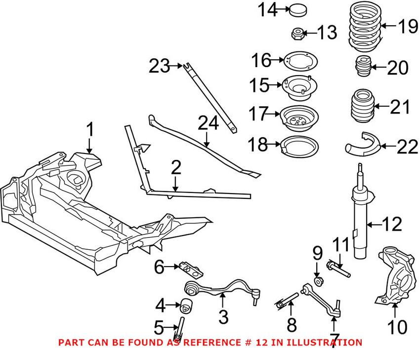 BMW Suspension Strut - Front Driver Left 31316785589