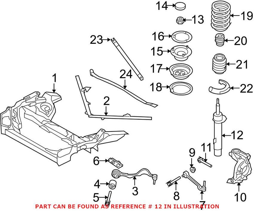 BMW Suspension Strut - Front Passenger Right 31316785590