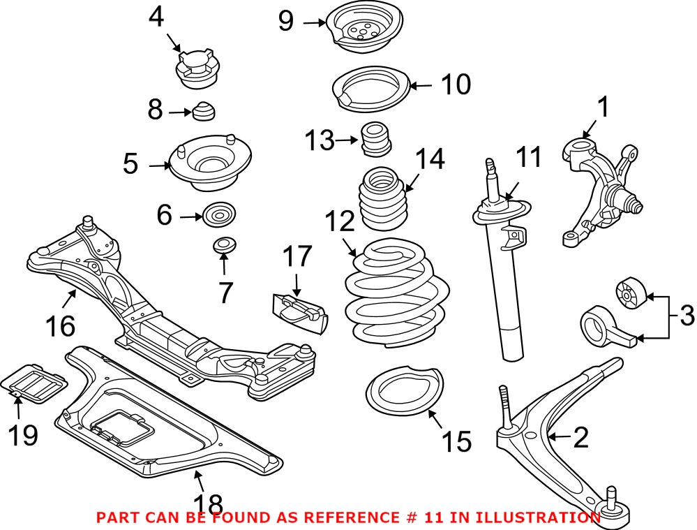 BMW Strut Assembly - Front Driver Side 31316785987