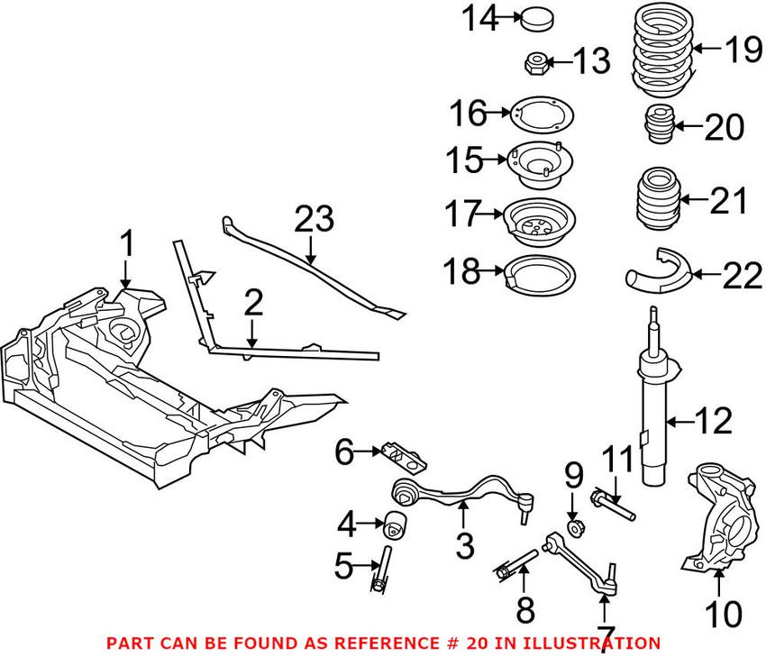 BMW Strut Bump Stop - Front (Sport) 31336767333