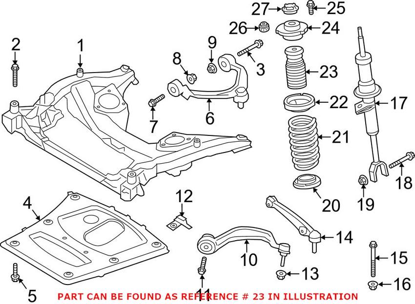 BMW Jounce Bumper - Front 31336776143