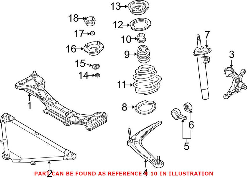 BMW Strut Bump Stop - Front 31336778544