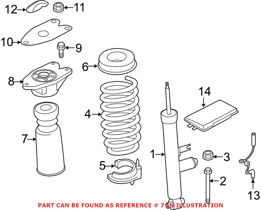 BMW Suspension Strut Bellows - Rear 31337847662