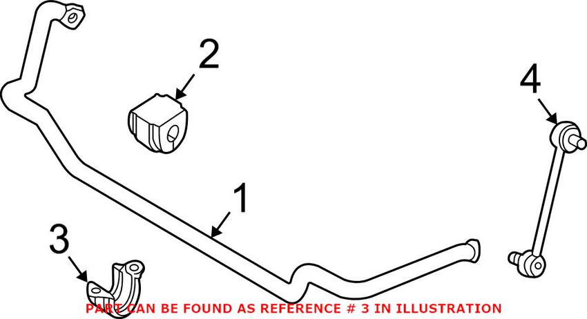 BMW Sway Bar Bushing Bracket - Front 31351094552