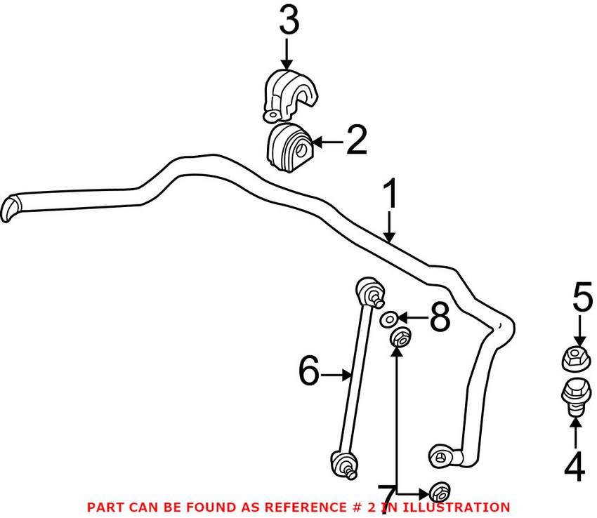 BMW Sway Bar Bushing - Front (29mm) 31351097021