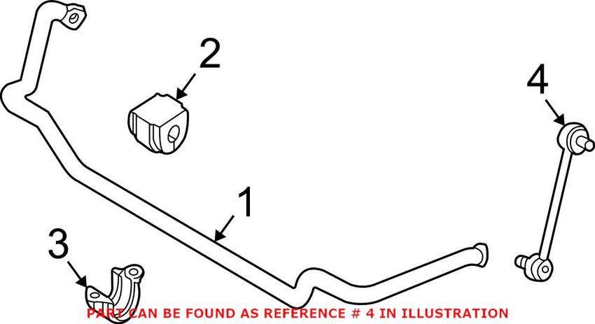 BMW Sway Bar End Link - Front Driver Side 31356751079