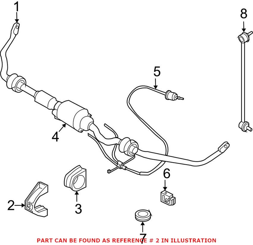 BMW Sway Bar Bushing Bracket - Front 31356757099