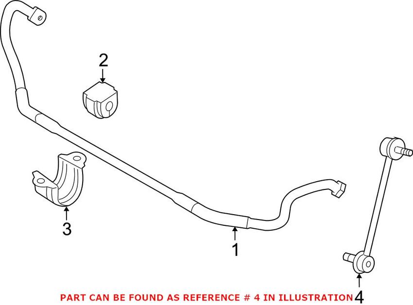 BMW Sway Bar End Link - Front Driver Side 31356765933