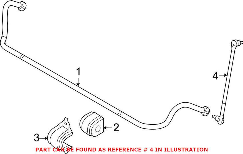 BMW Sway Bar End Link - Front Driver Side 31356768771