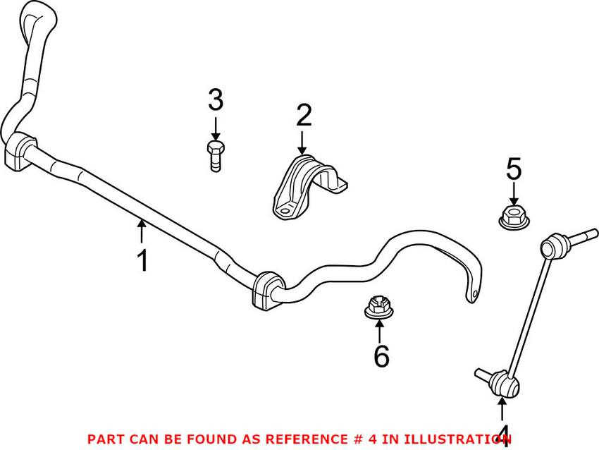 BMW Sway Bar End Link - Front Driver Side 31356859651