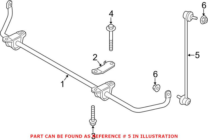 BMW Sway Bar End Link - Rear 31357842579