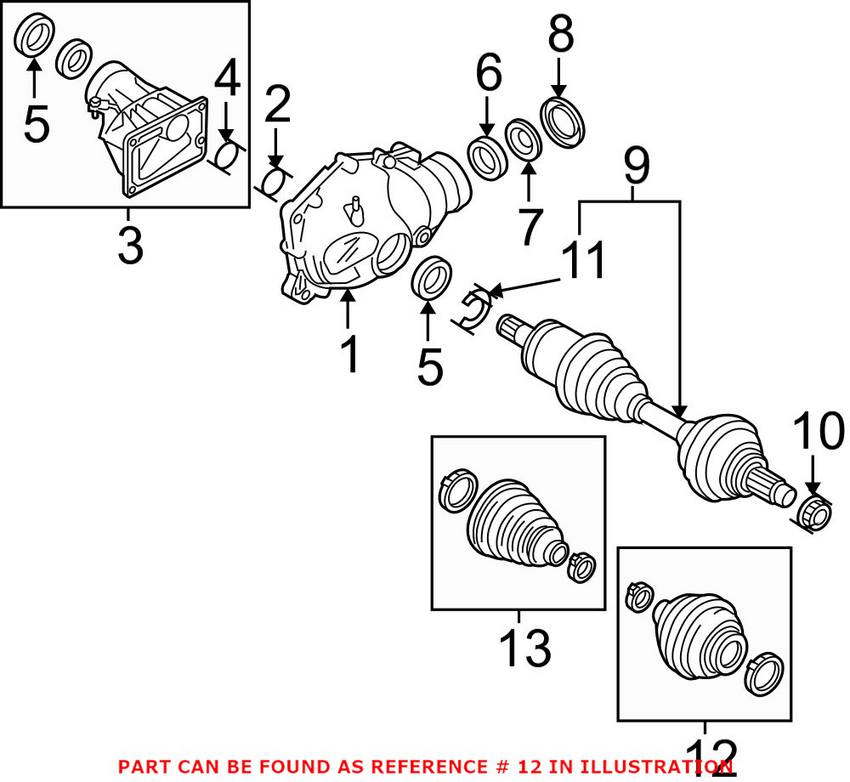 BMW CV Joint Boot Kit - Front Outer 31607549468