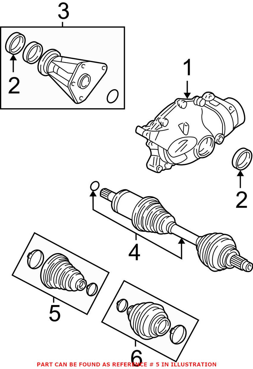 BMW CV Joint Boot Kit - Front Inner 31607565315