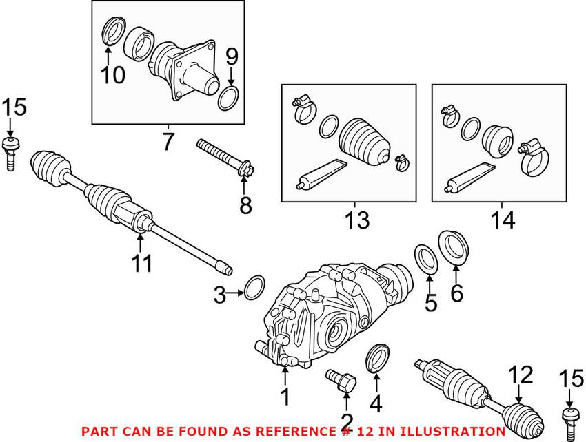 BMW CV Axle Assembly - Front Driver Left 31607597693