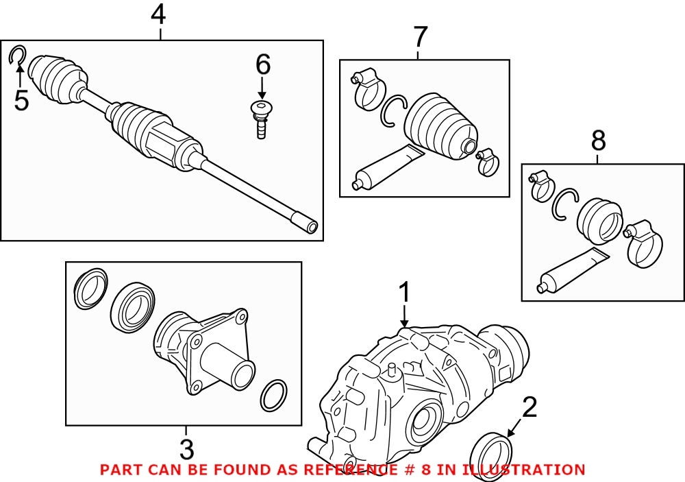 BMW CV Joint Boot Kit - Front Outer 31607606091