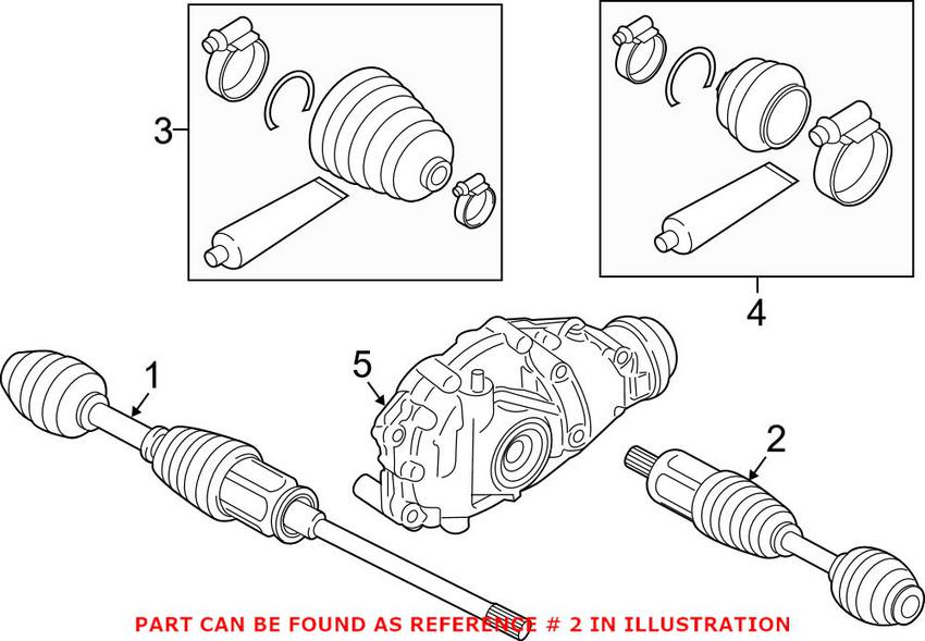 BMW Axle Assembly - Front Driver Side (Rebuilt) 31607618681