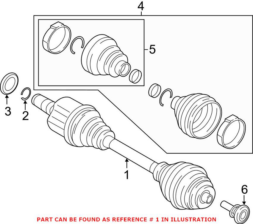 BMW CV Axle Assembly - Front Passenger Right 31608611938