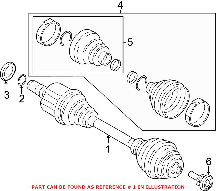 BMW CV Axle Assembly - Front Driver Left 31608643375