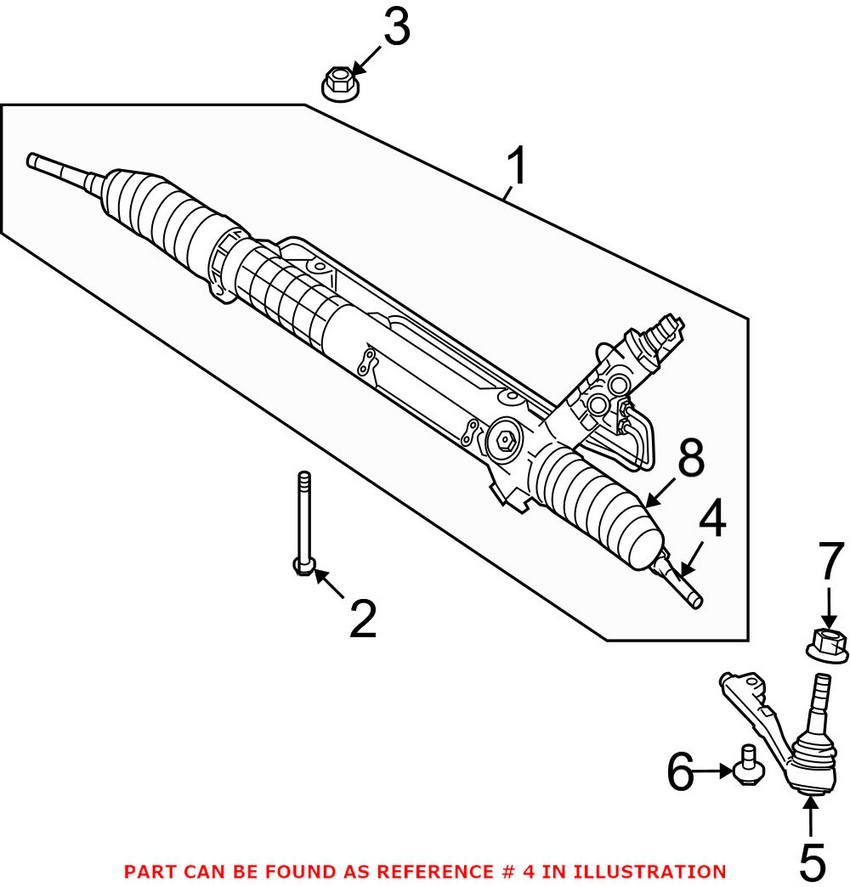 BMW Tie Rod Assembly - Front Driver Side (ZF) 32102283461