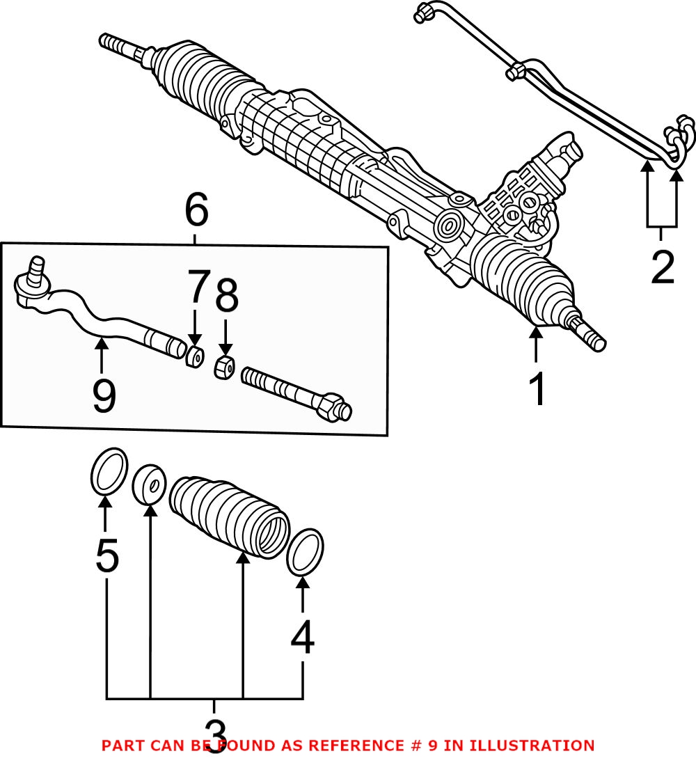 BMW Tie Rod End - Front Driver Side Outer 32106774220