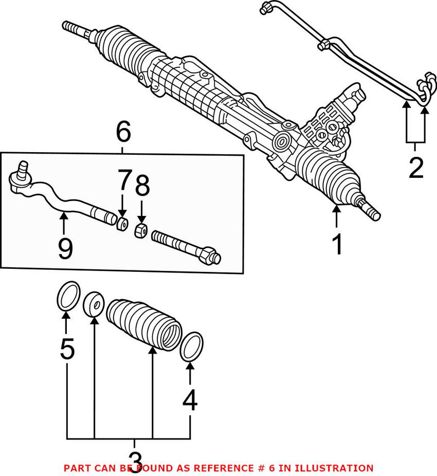 BMW Tie Rod Assembly - Front Driver Side 32106777503