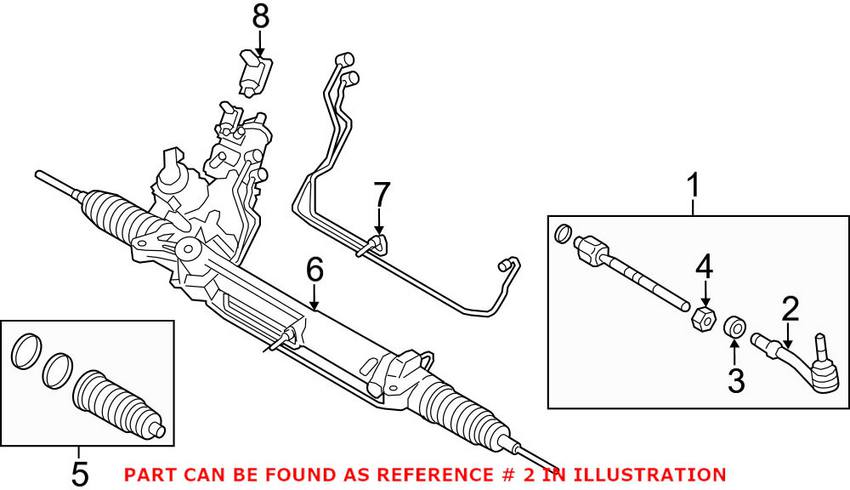 BMW Tie Rod End - Front Driver Side Outer 32106784790