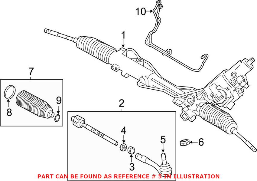 BMW Tie Rod End - Front Passenger Side Outer 32106784796