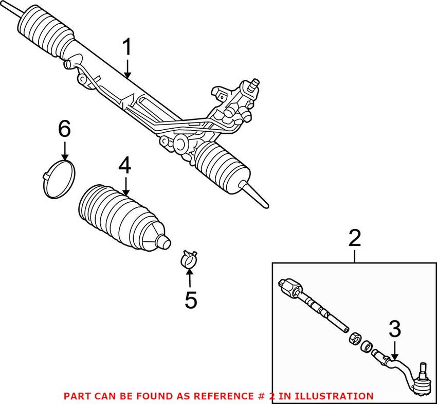 BMW Tie Rod Assembly - Front 32106793496