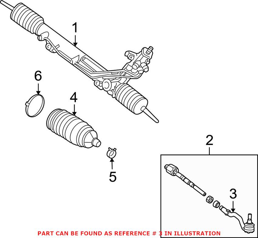 BMW Tie Rod End - Front Outer 32106793497