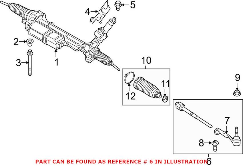 BMW Tie Rod Assembly - Front Driver Side 32106858735