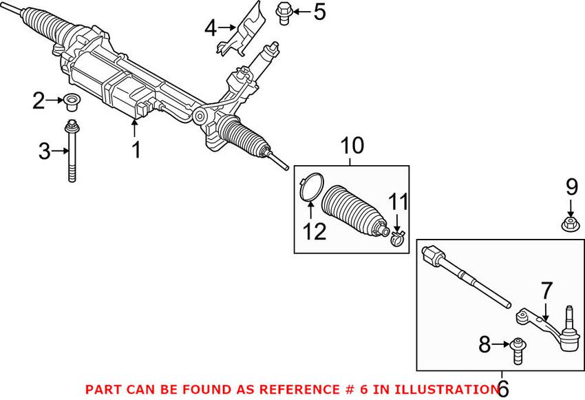 BMW Tie Rod Assembly - Front Passenger Side 32106858737