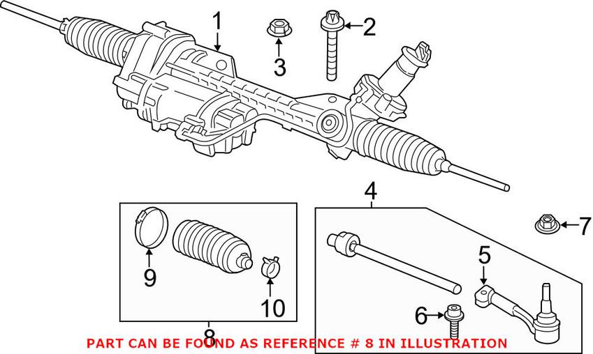 BMW Rack and Pinion Bellows - Front 32107853616