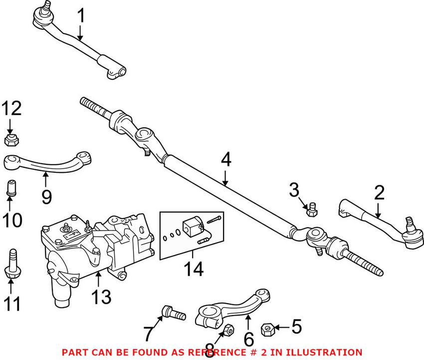 BMW Tie Rod End - Front Driver Side Outer 32211141345