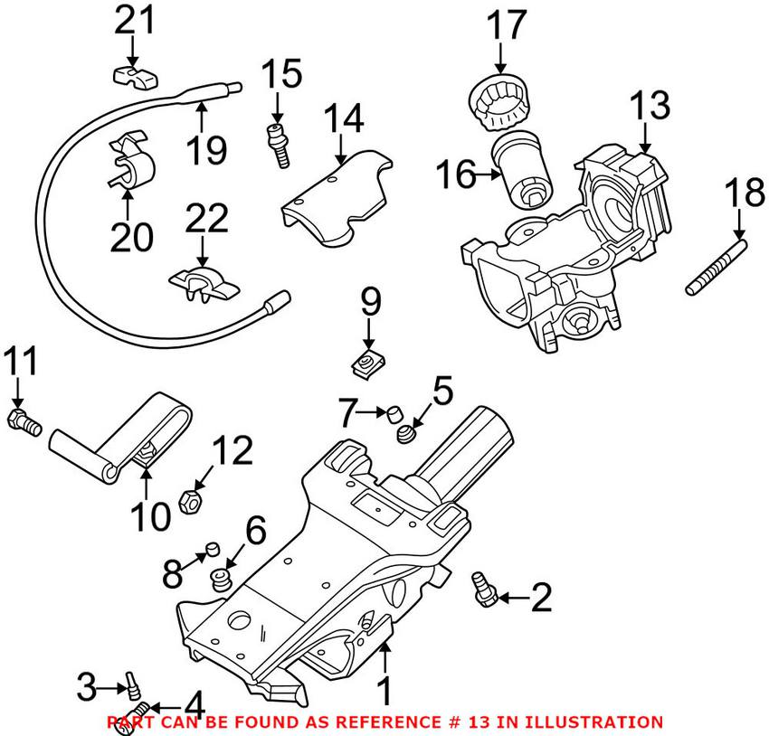 BMW Ignition Lock Housing 32301093572