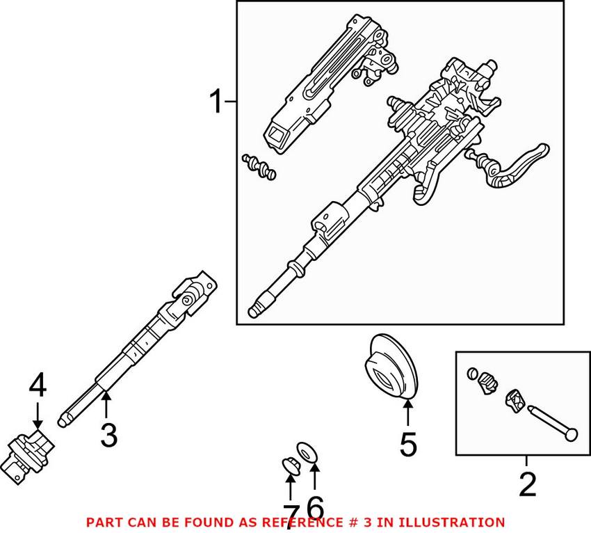 BMW Steering Shaft - Lower 32301094700