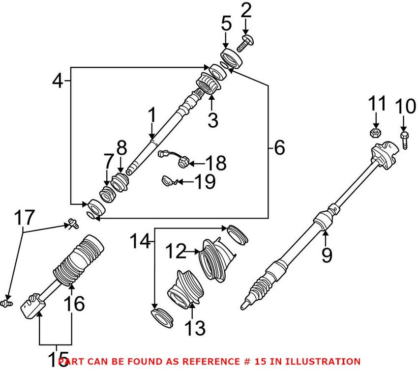 BMW Steering Shaft Joint - Lower 32306762277